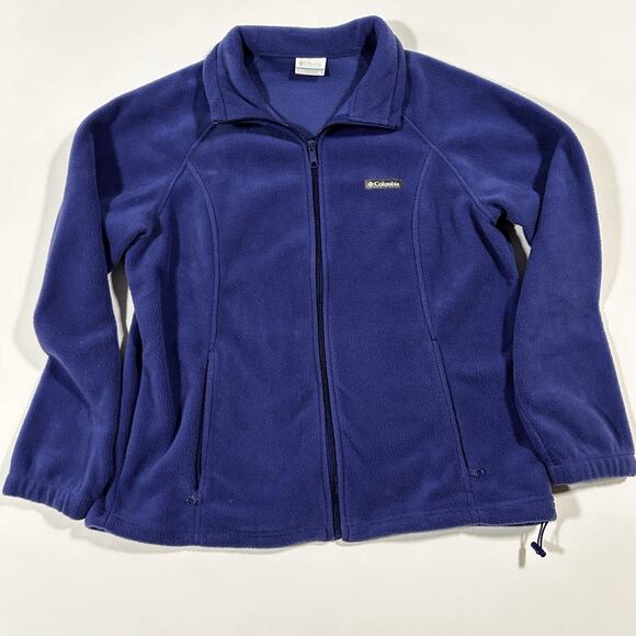 Columbia Women’s Full Zip Fleece Jacket Blue Size XXL Plus Cozy Warm Outdoor - Picture 2 of 8